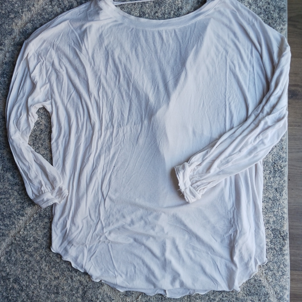 Free People White Long Sleeve